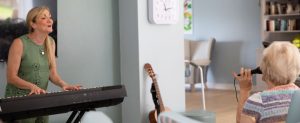 Music Therapy featuring keyboards and singing