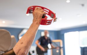 Music Therapy featuring tamborine